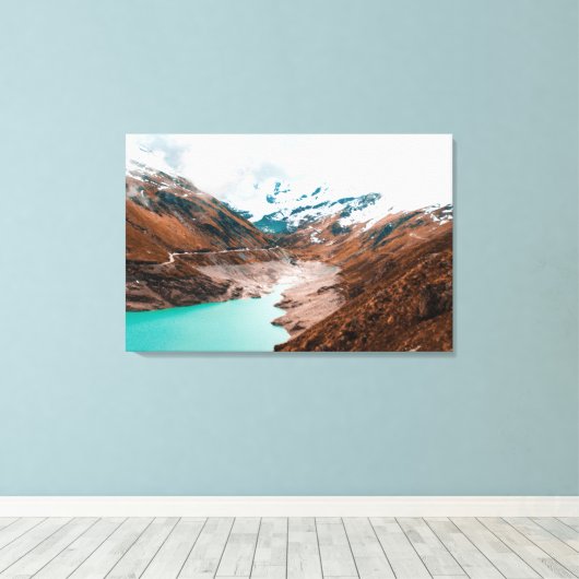 Lac de Moiry en Suisse toile Imprimer (Insitu (Plancher de Bois))