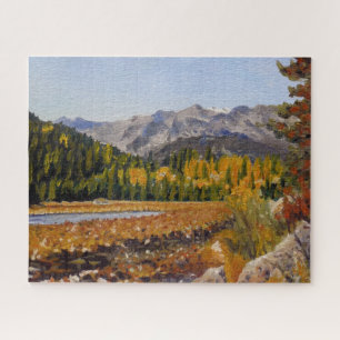 Lac de montagne panoramique à Estes Park Puzzle