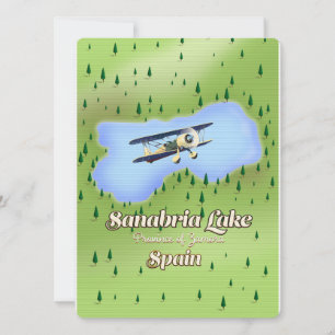 Lac de Sanabria Espagne carte de voyage.