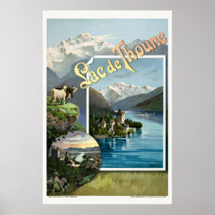 Lac de Thoune Zwitserland Poser 1893 Poster