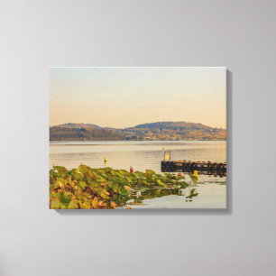 lac de Viverone, Italie sur toile imprimée