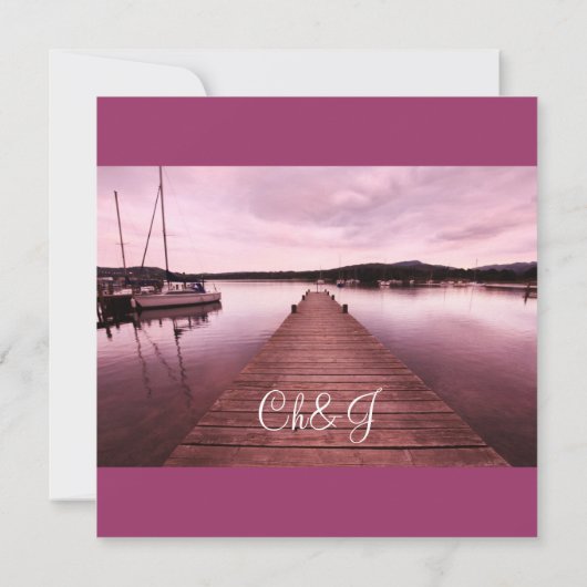 Lac Disctrict, faire-part de mariage personnalisé (Dos)