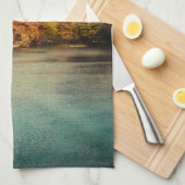 Lac Forêt Arbres Eau Cuisine Serviette (Quart Plié)