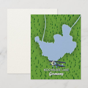 lac Kochelsee, carte d'Allemagne