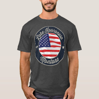 Lac Koocanusa - T-Shirt Souvenir Patriotique Monta