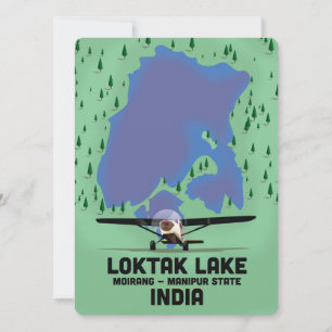 Lac Loktak état du Manipur, Inde carte
