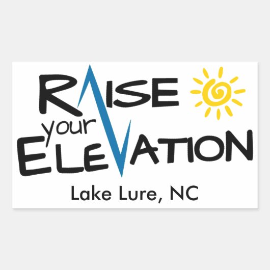 Lac Lure - Levez Votre Sticker Rectangle D'Élévati (Devant)