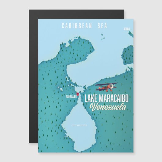 Lac Maracaibo, Venezuela carte de navigation. (Devant / Derrière)
