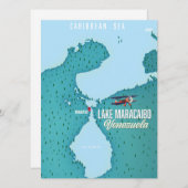 Lac Maracaibo, Venezuela carte de navigation. (Devant / Derrière)