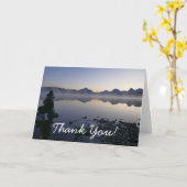 Lac McDonald à Sunrise I Carte de remerciements (Fleur jaune)