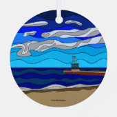 Lac Michigan - Ornement métallique (cercle) (Verso)