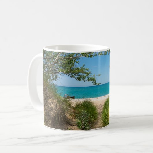 Lac Michigan Tranquillité café Mug (Devant gauche)