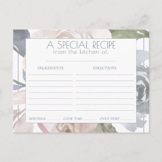 Lac Misty | Belle Carte à Recette Florale Douce (Devant)