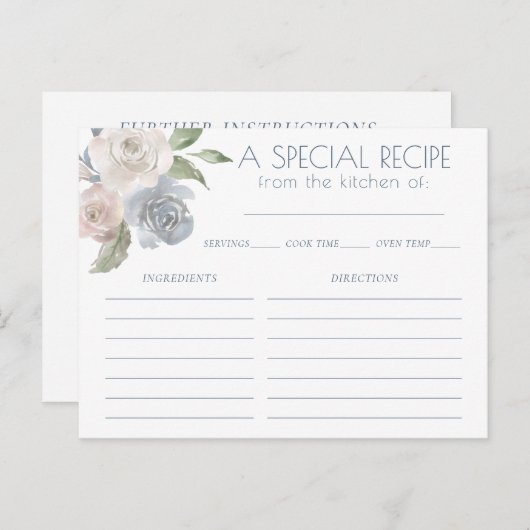 Lac Misty | Belle Carte de Recette Douce Douce (Devant / Derrière)