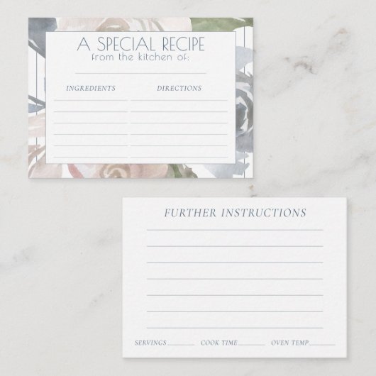 Lac Misty | Belle Carte de Recette Douce Douce (Devant / Derrière)