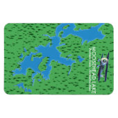 Lac Moosehead, Piscataquis Carte du Comté Magnet (Horizontal)