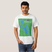Lac Moosehead, Piscataquis Carte du comté T-Shirt (Devant entier)