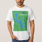 Lac Moosehead, Piscataquis Carte du comté T-Shirt (Devant)