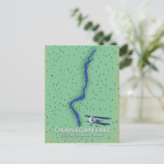Lac Okanagan Colombie-Britannique Carte du Canada (Debout devant)