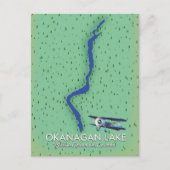 Lac Okanagan Colombie-Britannique Carte du Canada (Devant)