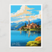 Lac Orta Italie voyage vintage Carte postale (Devant)