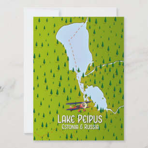 Lac Peipus carte du lac Estonie et Russie