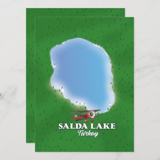 Lac Salda carte Turquie (Devant / Derrière)