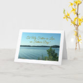 Lac Scenery, beau-père, carte de Fête des pères (Fleur jaune)