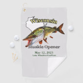 Lac sur mesure/Date Wisconsin Muskie Serviette de  (En situation)