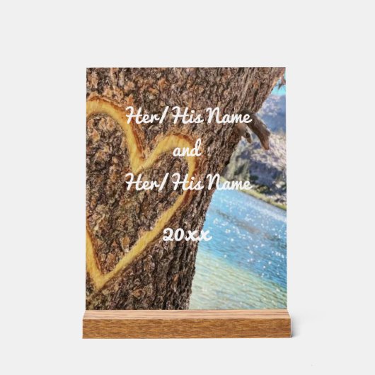 Lac Tahoe Blue Water Tree Heart Love (Recto)