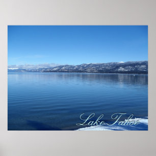Lac Tahoe Californie eaux de bord affiche pittores