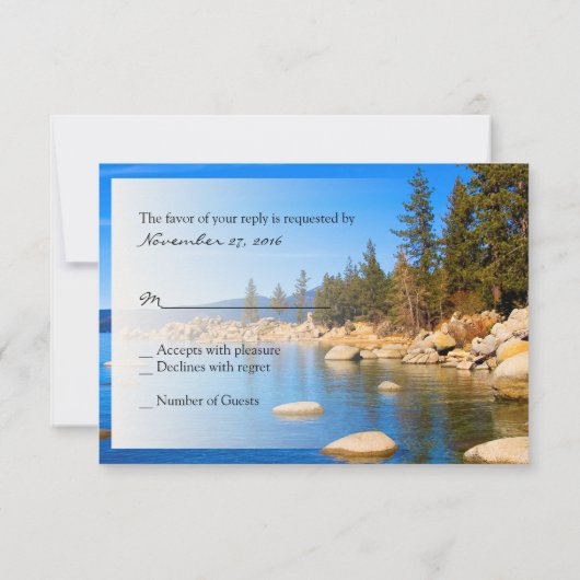 Lac Tahoe Wedding RSVP (Dos)