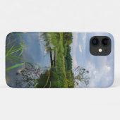 Lac Trees Sky Pier Belarus Nature iPhone 11 Coque (Dos (Horizontal))