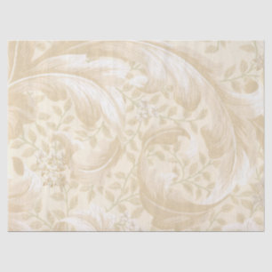 L'acanthe beige sensible laisse le papier de soie