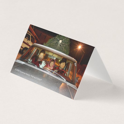 "L'ACCIDENT" Jouer Cartes de fin de année de maiso (Front)