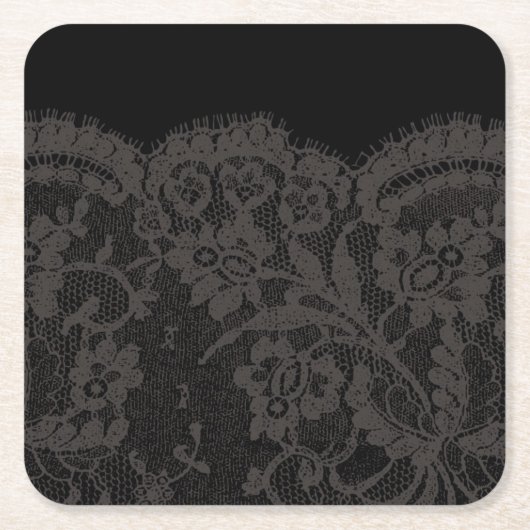 Lace 2 vierkante kartonnen onderzetter (Voorkant)