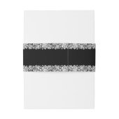 Lace aangepaste bruiloft uitnodiging buik band wra uitnodigingen wikkel (Achterkant Voorbeeld)