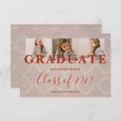 Lace Afstuderen 3 Foto's Textieltextiel (Voorkant / Achterkant)