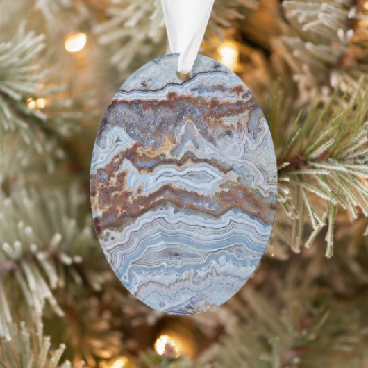 Lace Agate Rock Pattern Ornament (Boom)