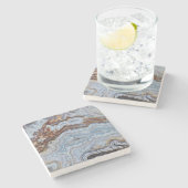 Lace Agate Rock Pattern Stenen Onderzetter (Zijkant)