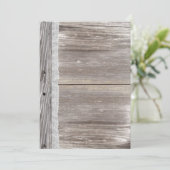 Lace Barn Wood Wedding Invitation Kaart (Staand voorkant)