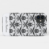 Lace Black White Damask Pattern iphone 5 Hoesje (Achterkant (horizontaal))