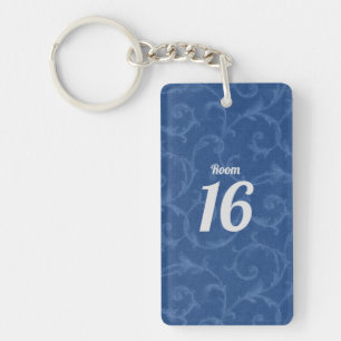 Lace blauw florzirl patroon  kig sleutelhanger