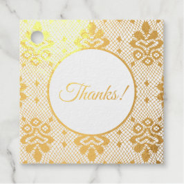 Lace Border Folie Favor Tags