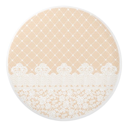 Lace Border Keramische Knop (Voorkant)