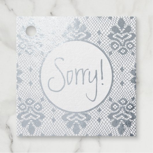 Lace Border, sorry Bedankjes Labels (Voorkant)