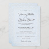 Lace Border White Wedding Invitation Kaart (Voorkant / Achterkant)