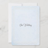 Lace Border White Wedding Invitation Kaart (Achterkant)