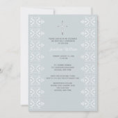 Lace Borders Blue Religion Invitation (Devant)
