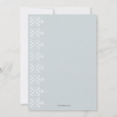 Lace Borders Blue Religion Invitation (Dos)